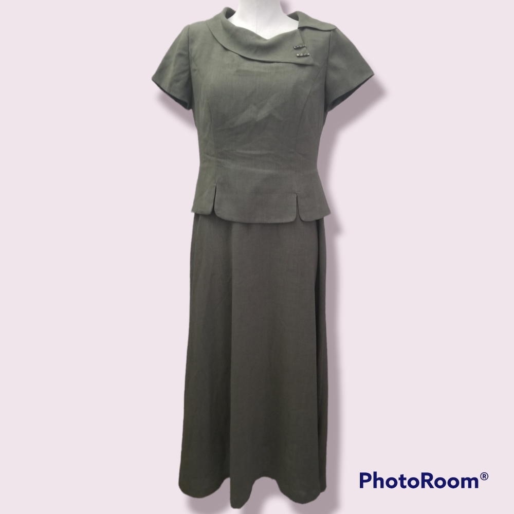 VTG Danny & Nicole Faux Blouse Skirt Set Dress